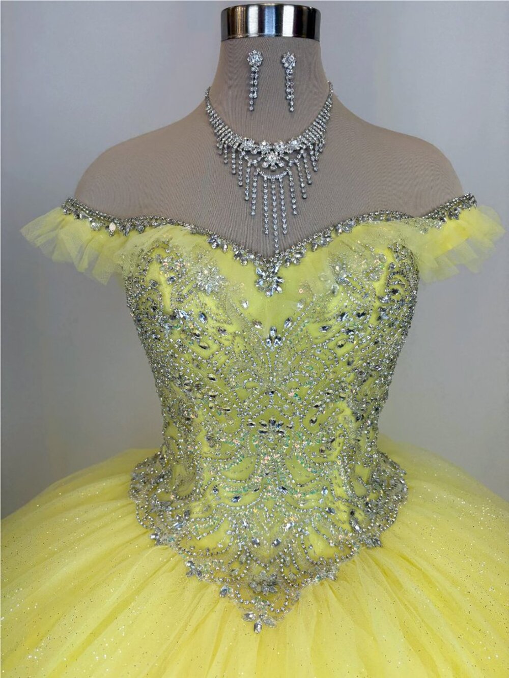 Yellow Tiffany Designs 56460 Ball Gown Size 2 – Quince Prom Pageant Formal Dress